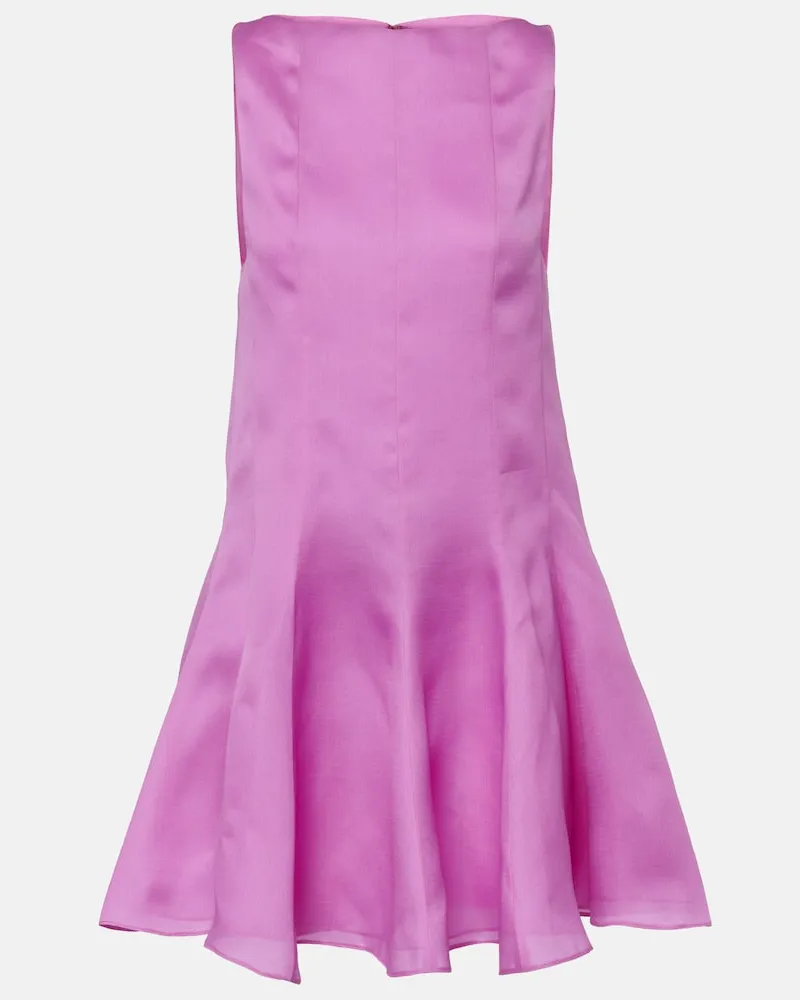 KHAITE Minikleid Mags aus Seide Violett