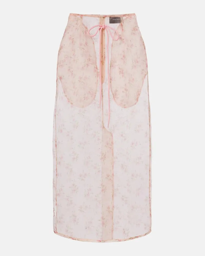 Simone Rocha Bedruckter Midirock Rosa