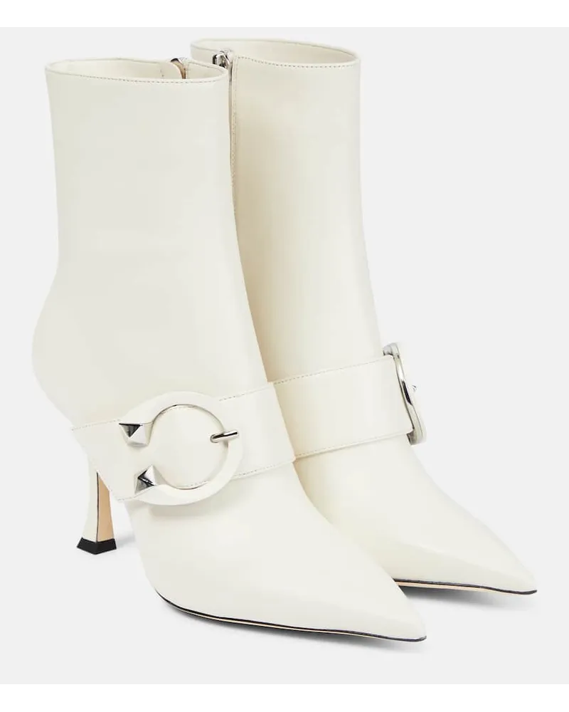 Jimmy Choo Ankle Boots Magik 90 aus Leder Weiss