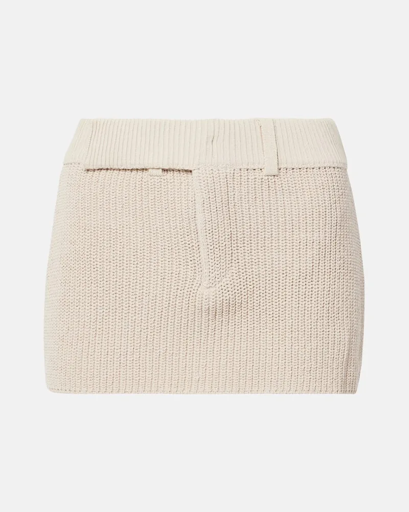 Aya Muse Minirock Caeli aus einem Baumwollgemisch Beige