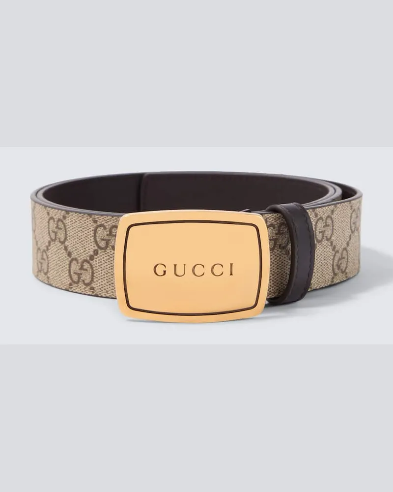 Gucci Gürtel GG Supreme aus Canvas Beige