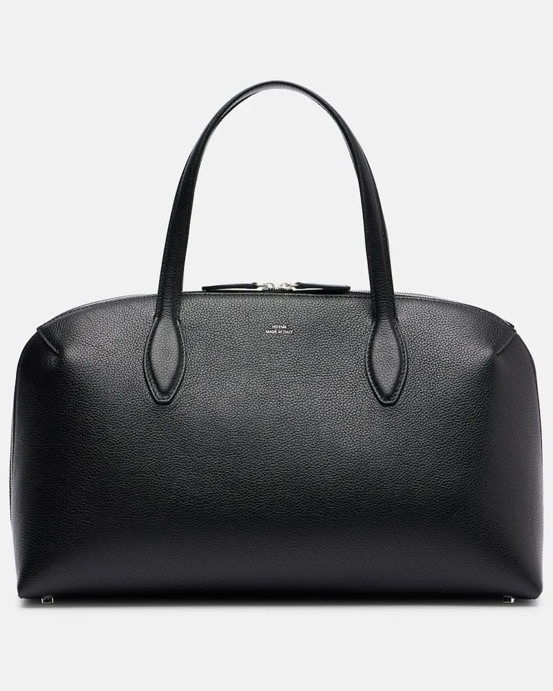 Totême Tote Bag Lounge Medium aus Leder Schwarz
