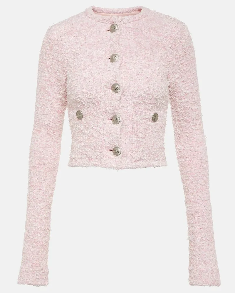 Balenciaga Cropped-Cardigan aus einem Baumwollgemisch Rosa