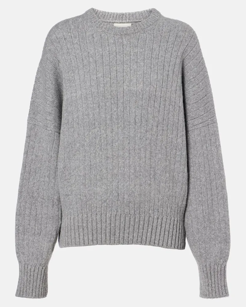 KHAITE Pullover Lennox aus Kaschmir Grau