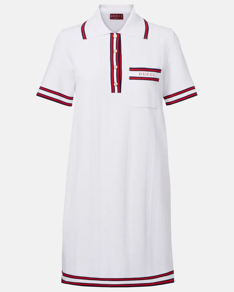 Gucci Polokleid Web Weiß