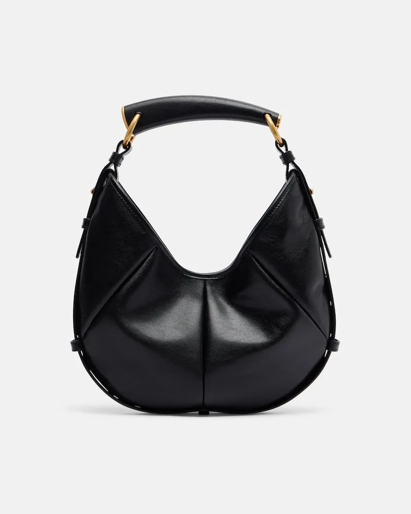 Saint Laurent Schultertasche Mombasa Small aus Leder Schwarz