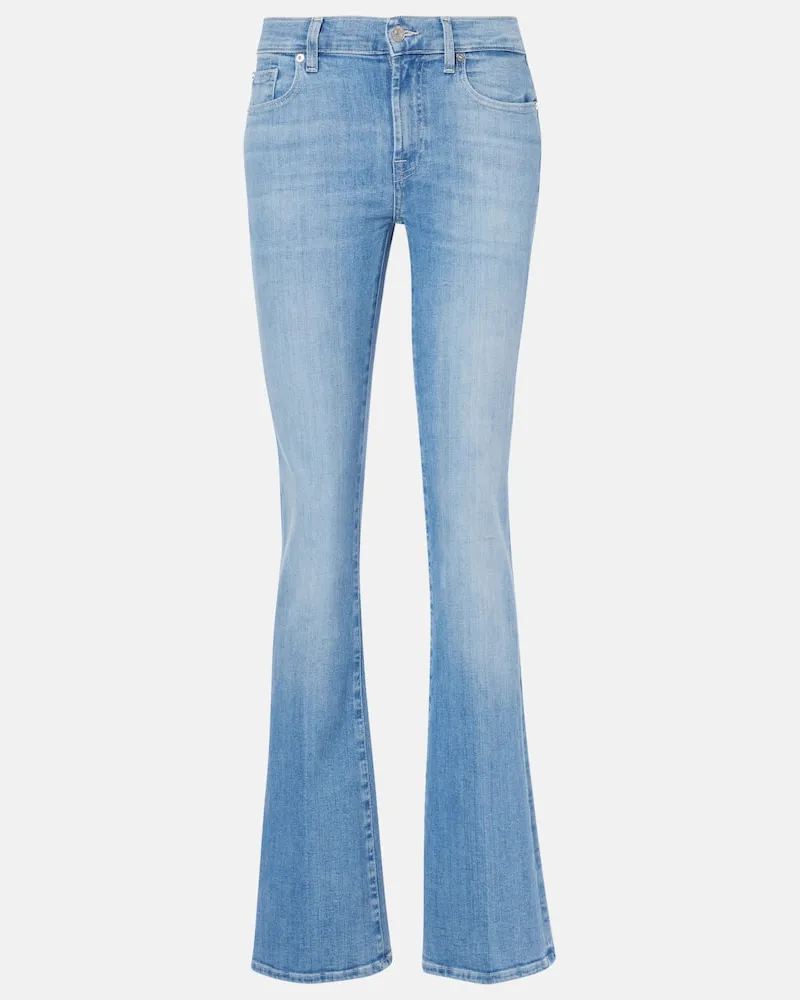 7 for all mankind Mid-Rise Flared Jeans Blau