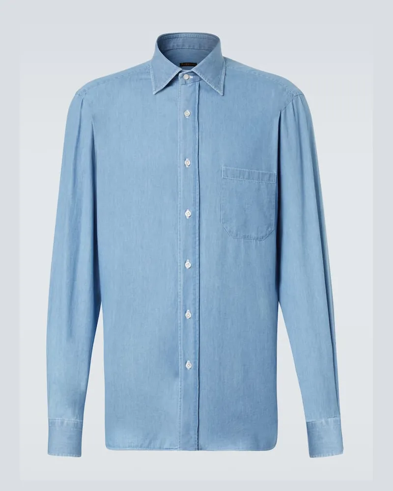 Rubinacci Jeanshemd Blau