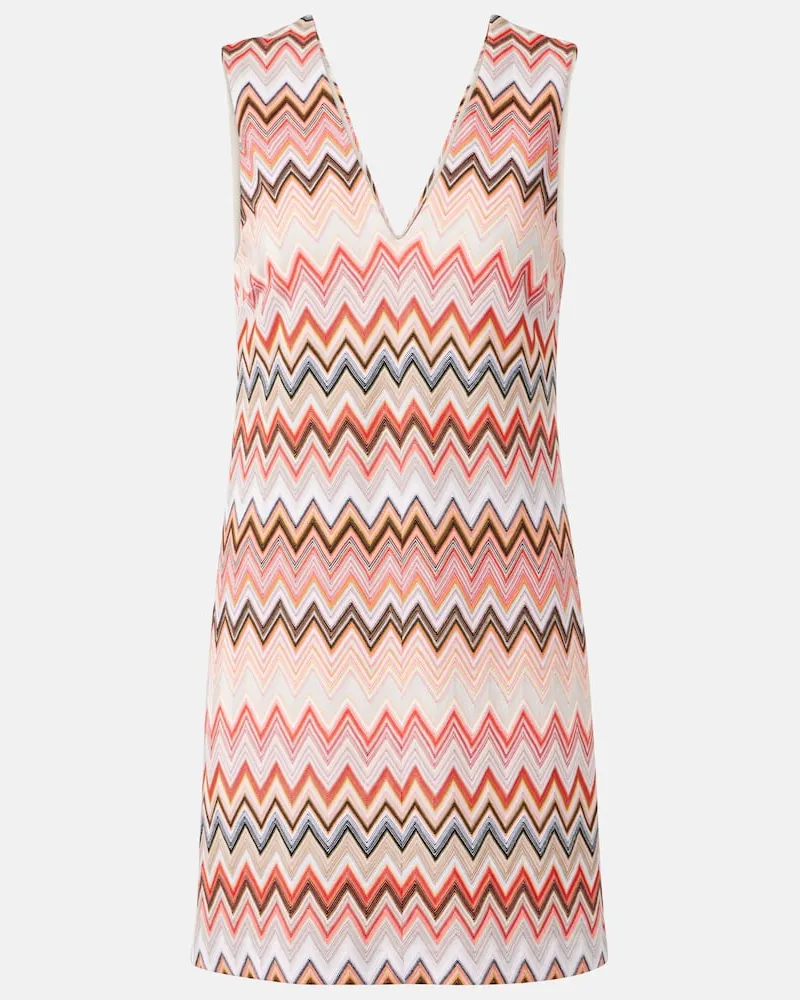 Missoni Minikleid aus Häkelstrick Multicolor
