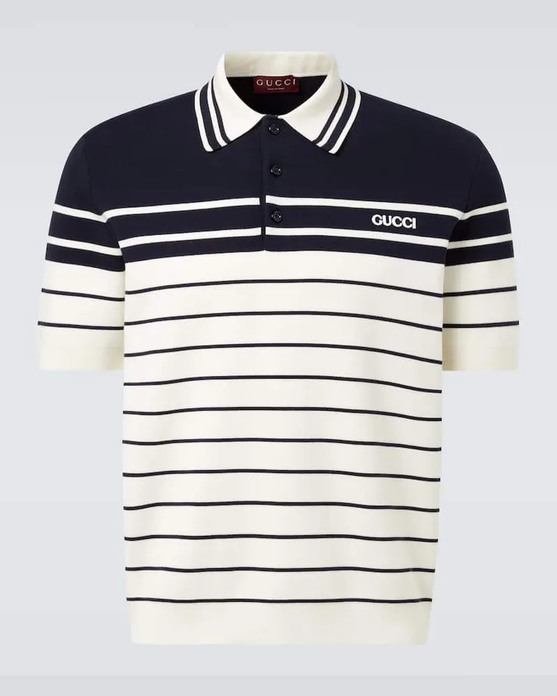 Gucci Polohemd aus Baumwolle Blau