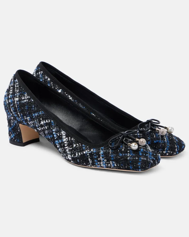 Jimmy Choo Pumps Elme 45 aus Tweed Schwarz