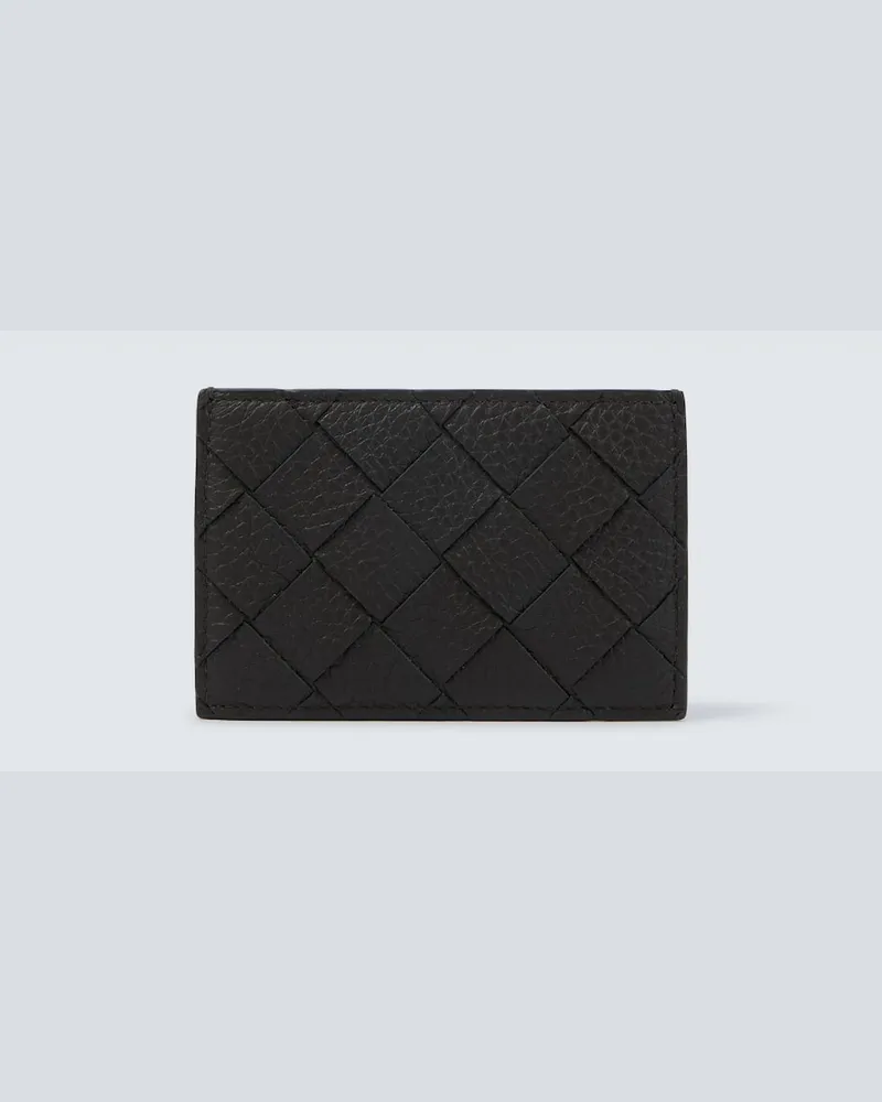 Bottega Veneta Kartenetui Intrecciato aus Leder Grün