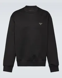 Prada Sweatshirt aus einem Baumwollgemisch Schwarz