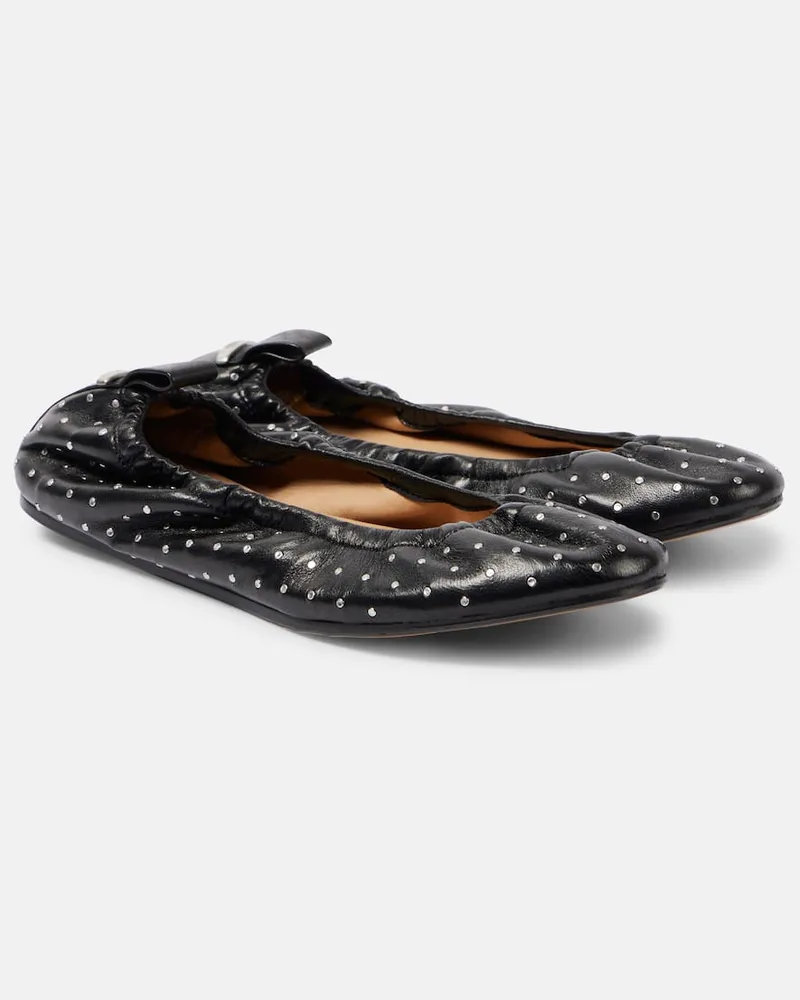 Isabel Marant Verzierte Ballerinas Belna aus Leder Schwarz