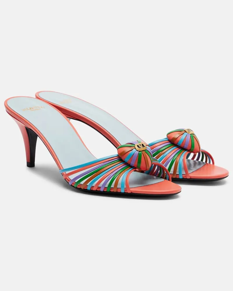 Valentino Garavani Pantoletten Royal 65 aus Leder Multicolor