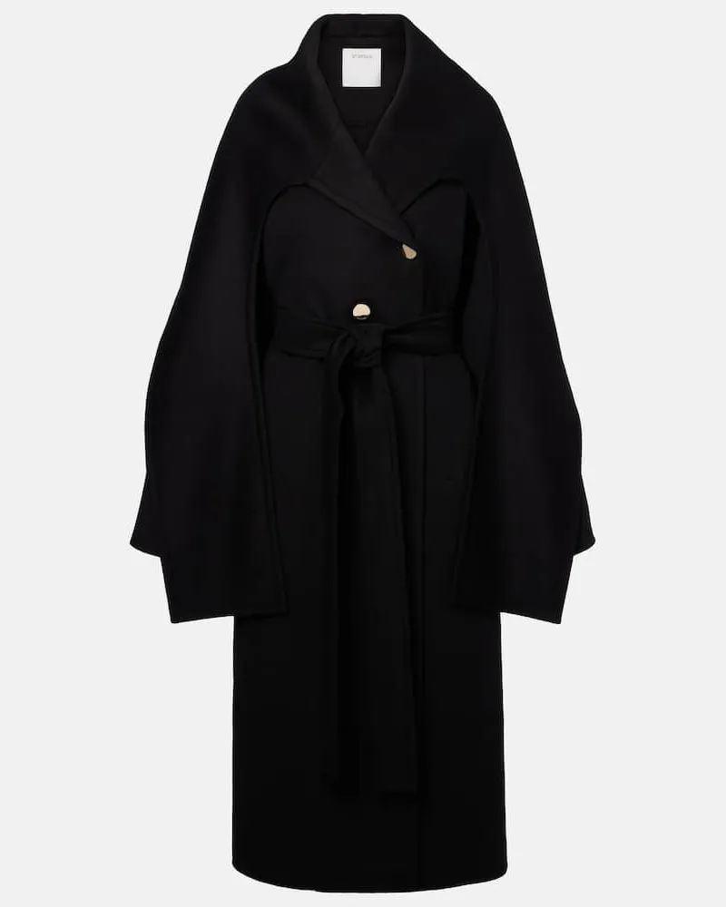 SPORTMAX Mantel Baldo aus Schurwolle Schwarz