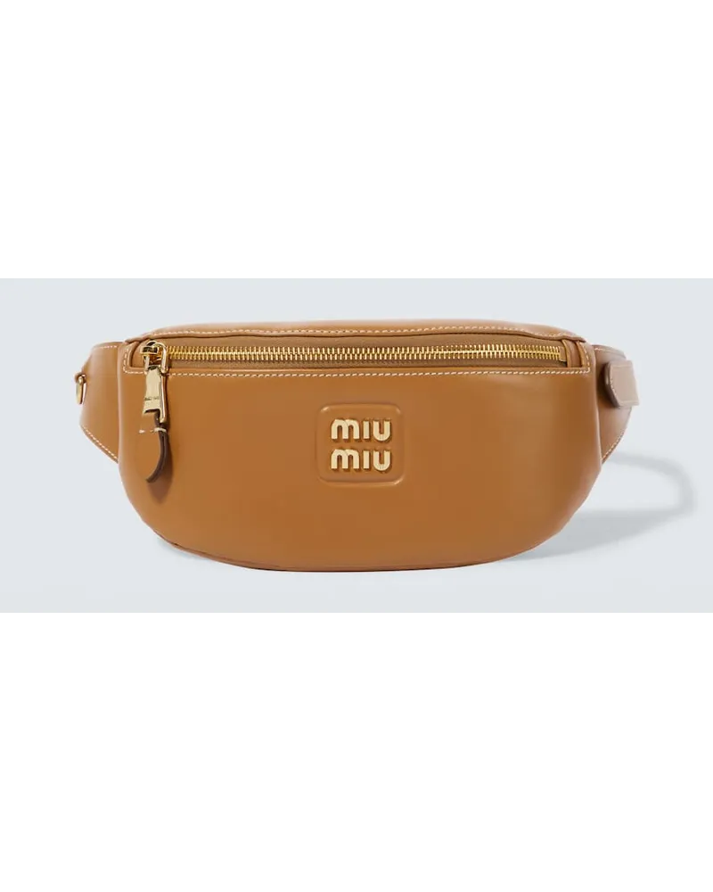 Miu Miu Guerteltasche aus Leder Braun