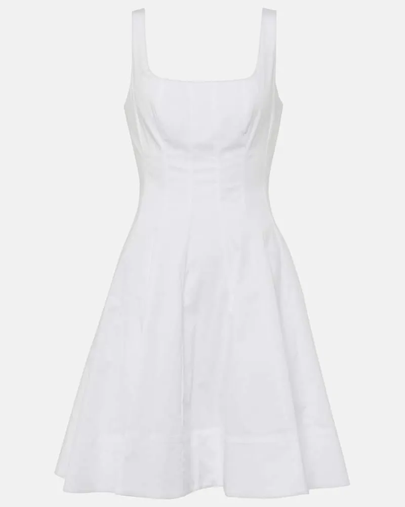 STAUD Minikleid Wells aus Baumwollpopeline Weiß