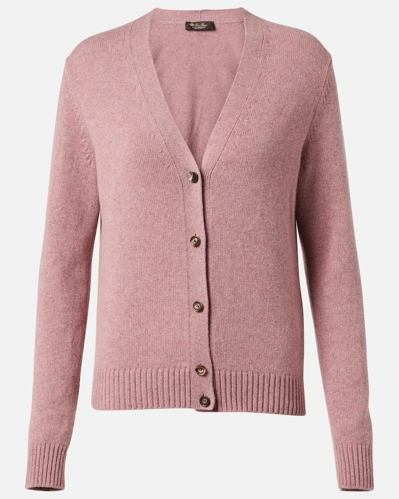 Loro Piana Cardigan Parksville aus Kaschmir Rosa