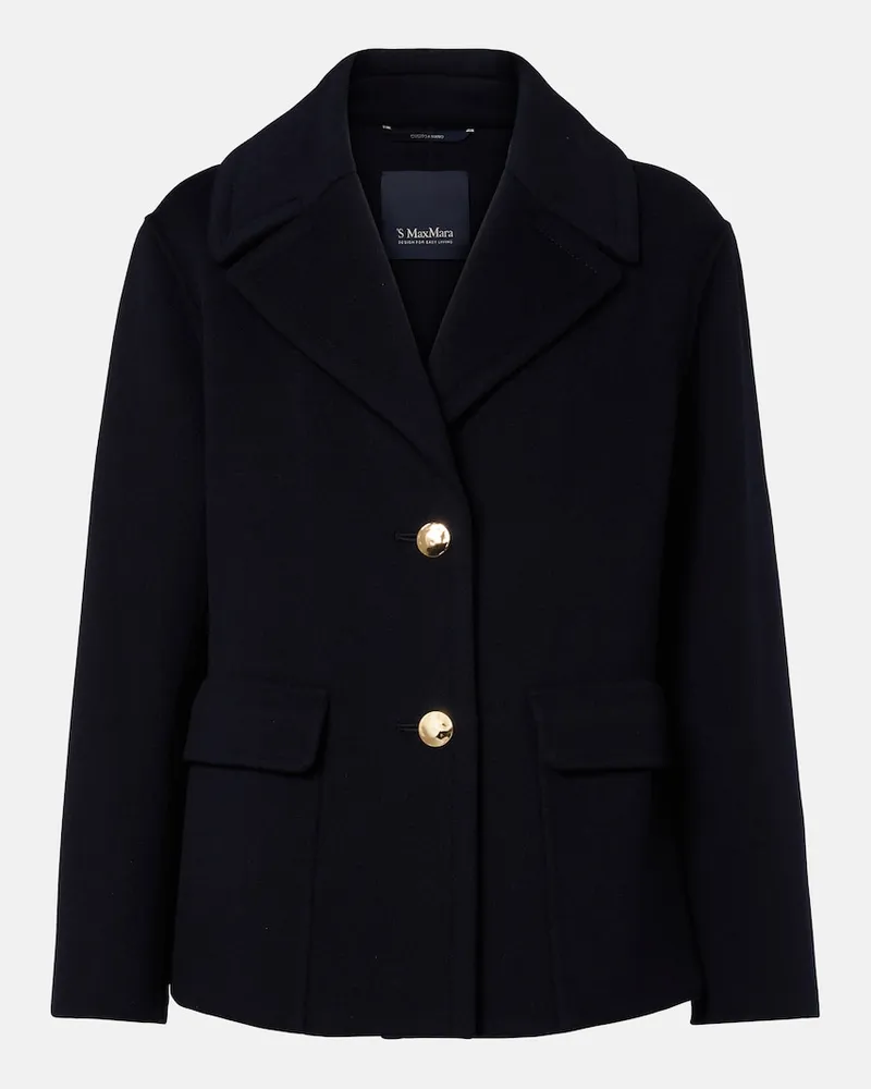 Max Mara Jacke aus Schurwolle Blau