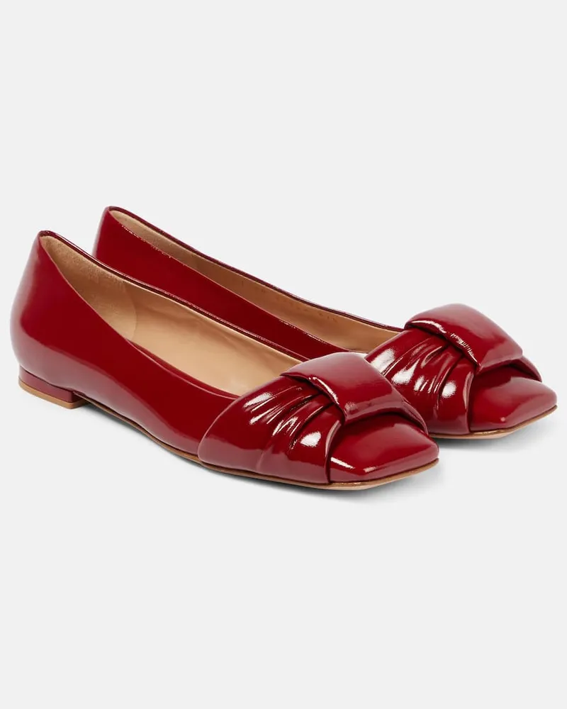 Gianvito Rossi Ballerinas Paradì aus Lackleder Rot