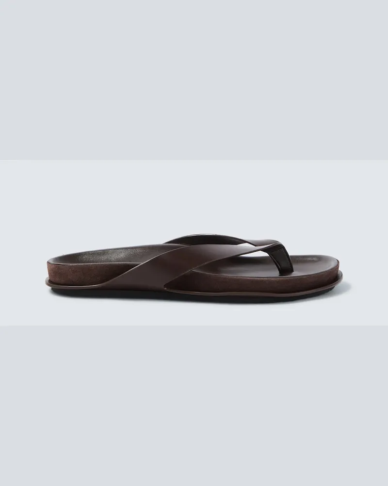 Jacquemus Sandalen Tatanes aus Leder Braun