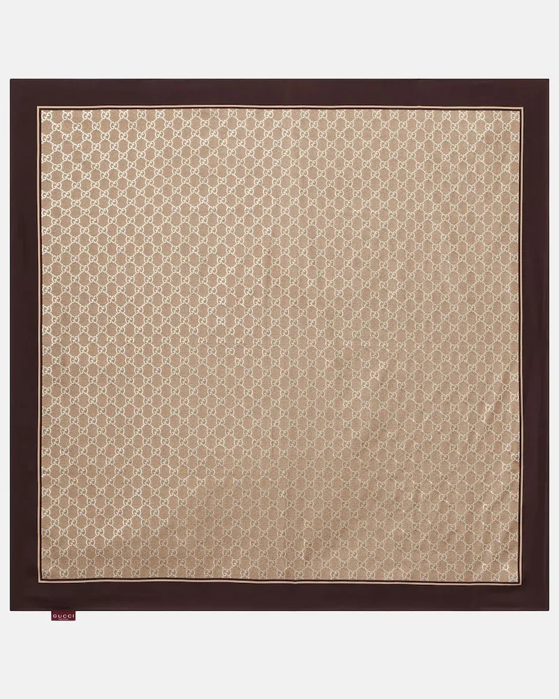 Gucci Tuch GG aus Seiden-Twill Burgund