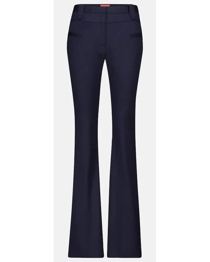 Altuzarra Hose Serge aus Wolle Blau