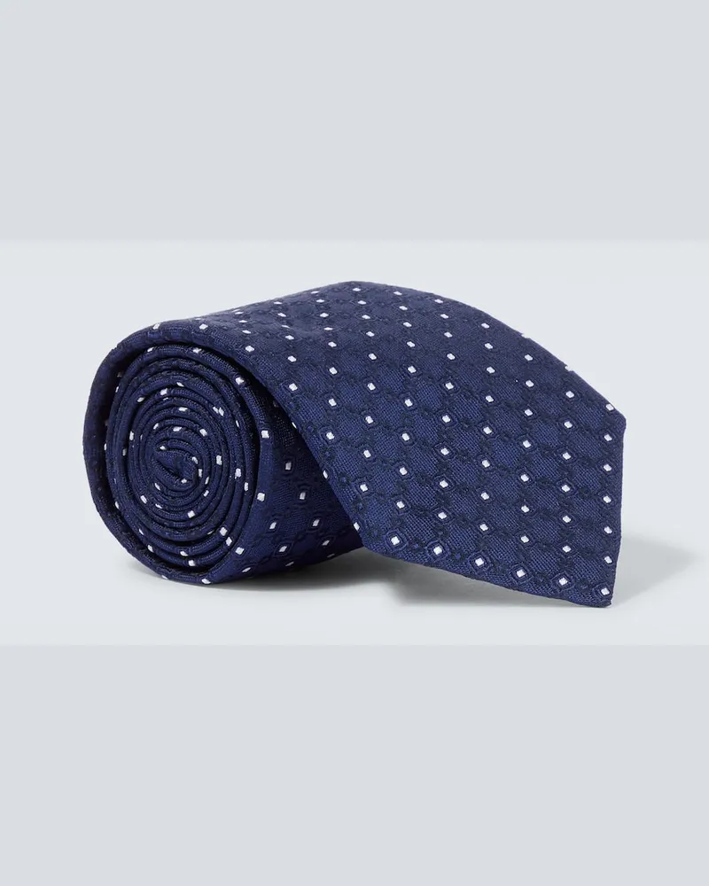 Brunello Cucinelli Krawatte aus Jacquard Blau