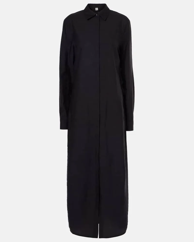 Totême Hemdblusenkleid aus einem Seidengemisch Blau