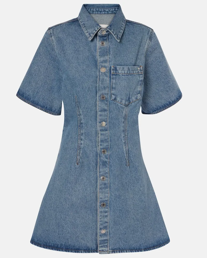 AMI Paris Hemdblusenkeid Ami de Cœur aus Denim Blau