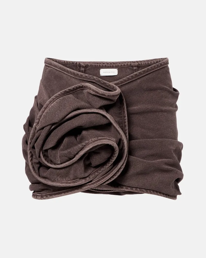 Magda Butrym Minirock aus Denim Braun