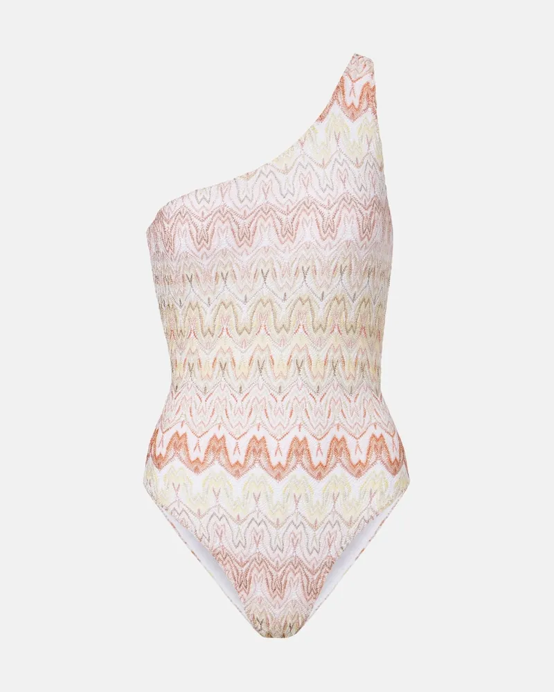 Missoni Badeanzug Zigzag aus Häkelstrick Multicolor