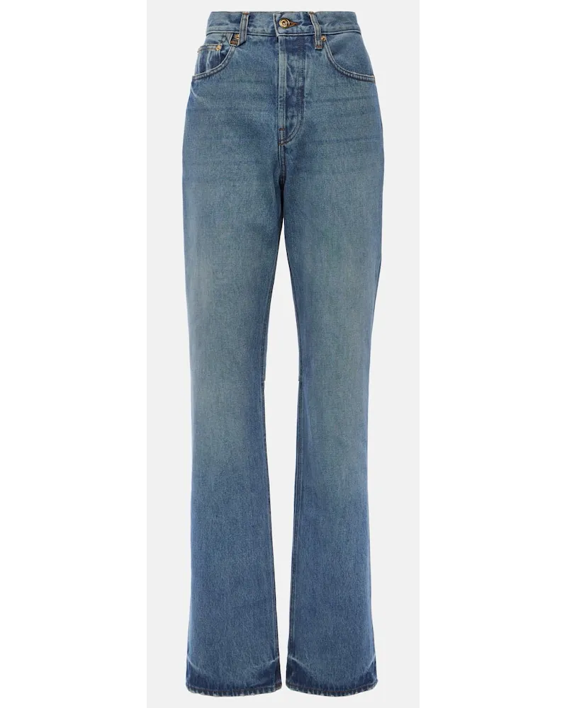 Jacquemus High-Rise Straight Jeans Le De-Nimes Droit Blau