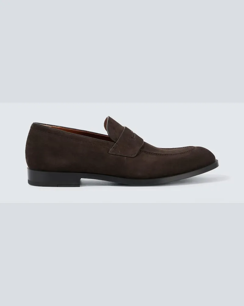 Ermenegildo Zegna Loafers aus Veloursleder Braun