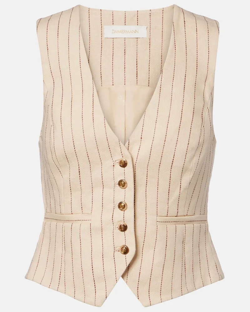 Zimmermann Weste aus Leinen Beige