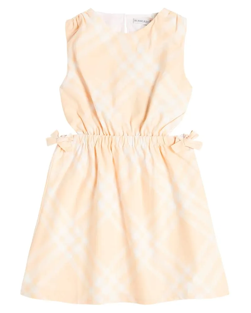 Burberry Kleid Burberry Check aus Baumwolle Rosa