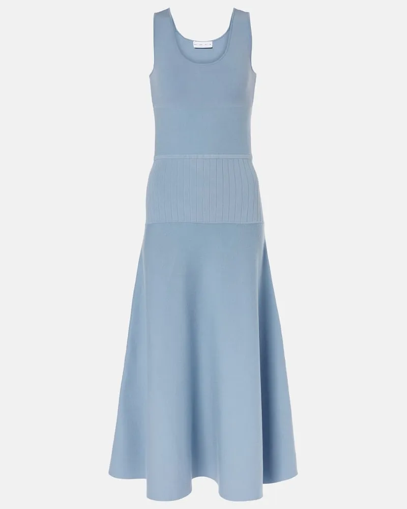 Proenza Schouler White Label Midikleid Lucia aus Strick Blau