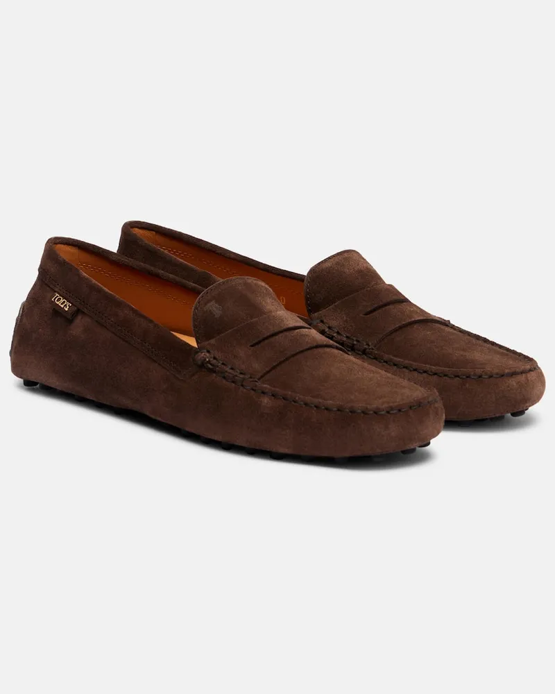 TOD'S Mokassins Gommino aus Veloursleder Braun