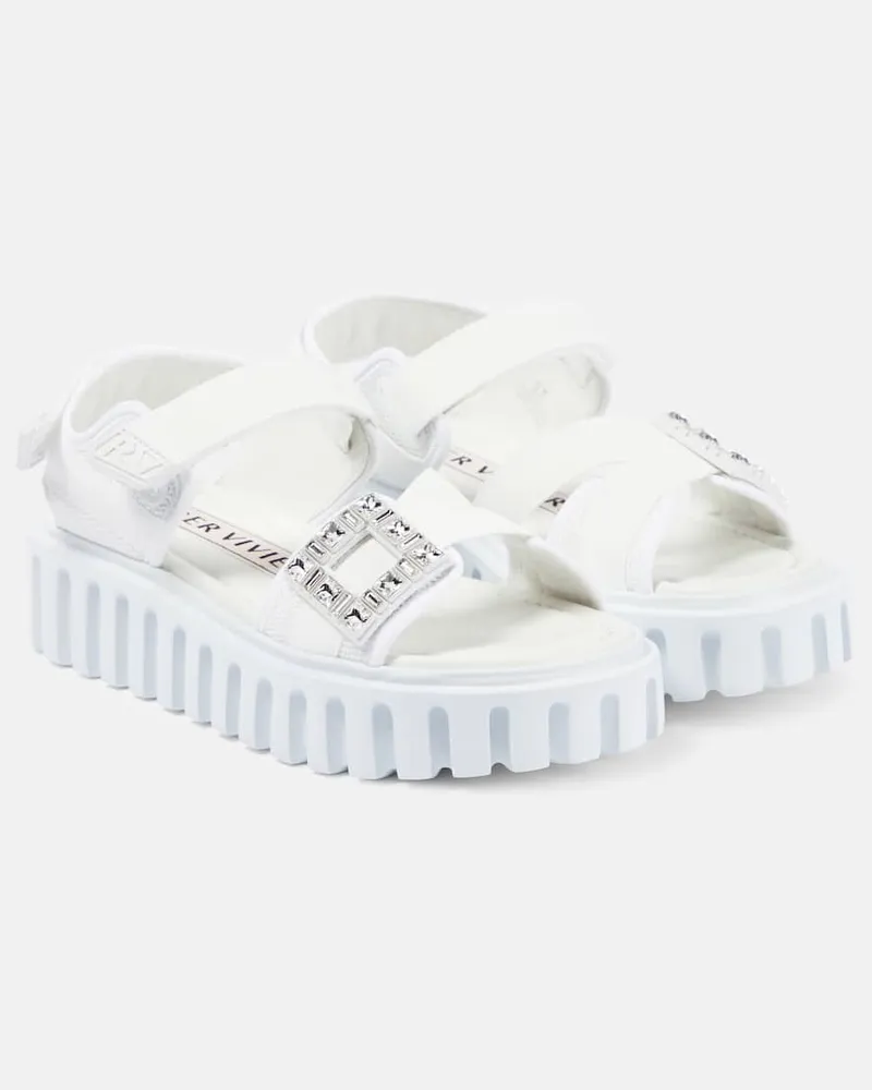 Roger Vivier Plateausandalen Viv‘ Go-Thick Weiß