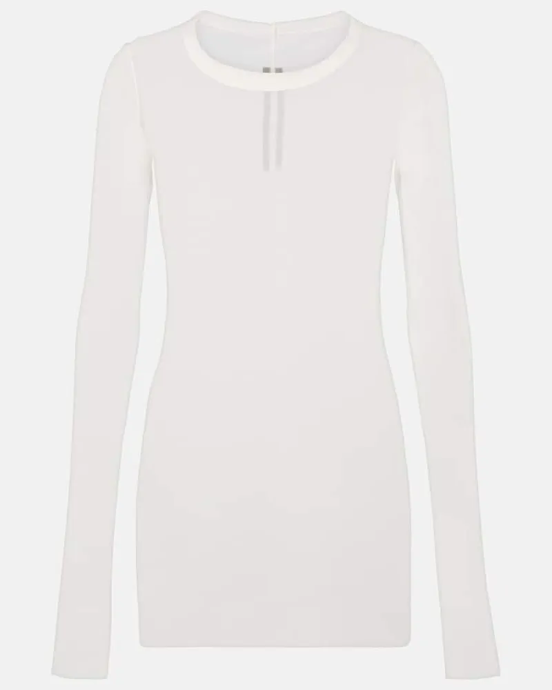 Rick Owens Top aus Baumwoll-Jersey Weiß