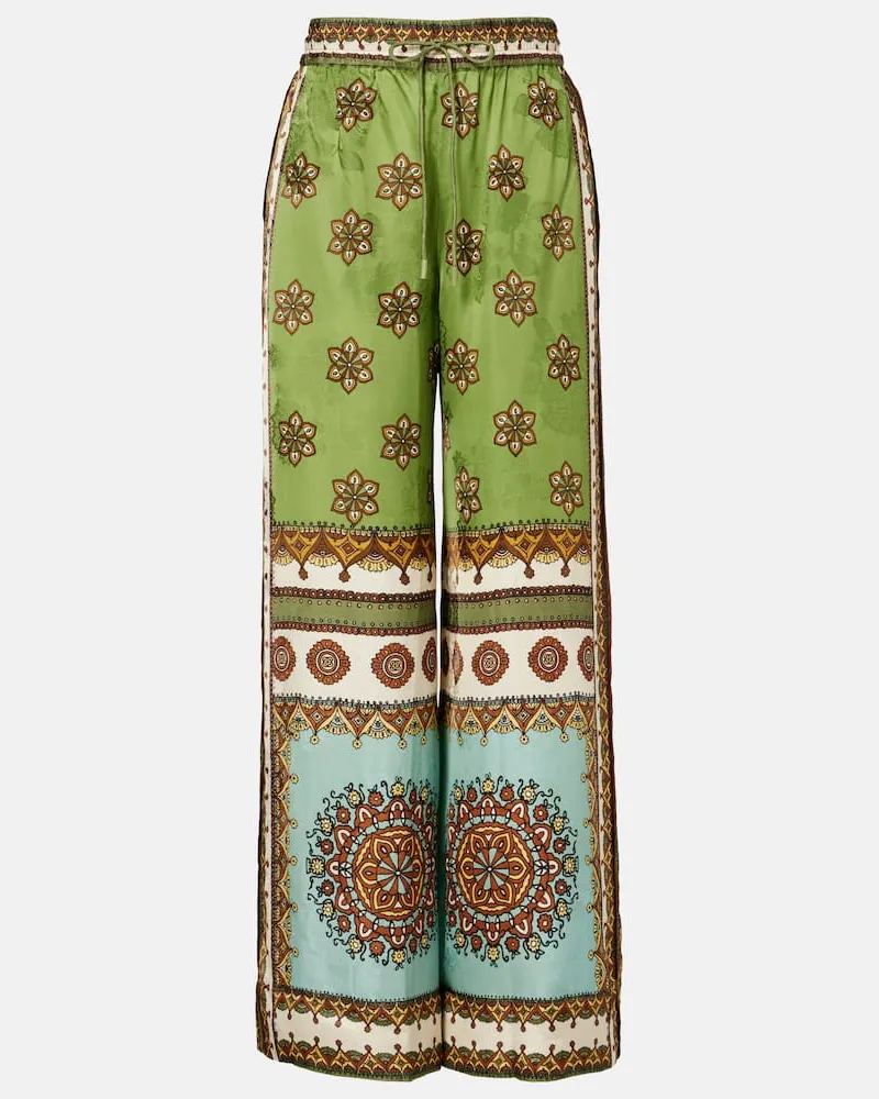 ALEMAIS Alémais Palazzo-Hose Contina aus Jacquard Multicolor