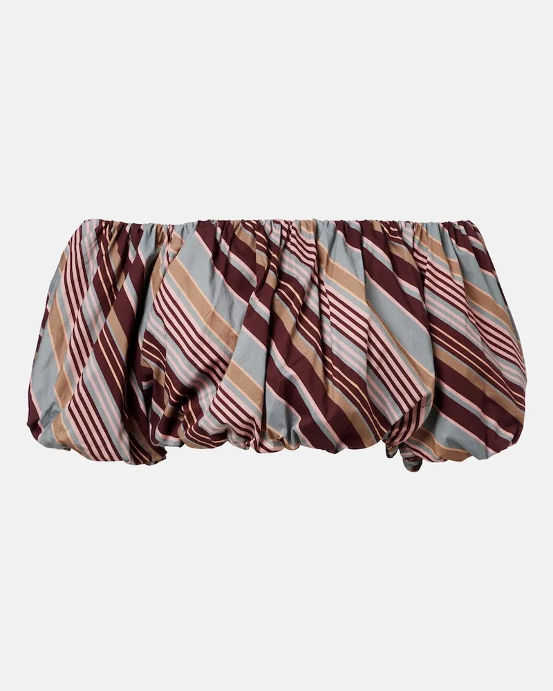 Adriana Degreas Cropped-Top aus einem Baumwollgemisch Multicolor