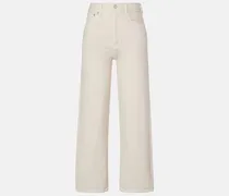 High-Rise Wide-Leg Cropped Jeans Ren