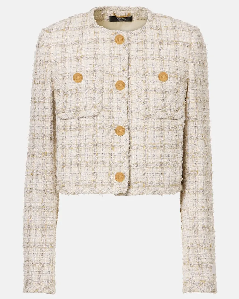Versace Jacke Medusa aus Tweed Multicolor