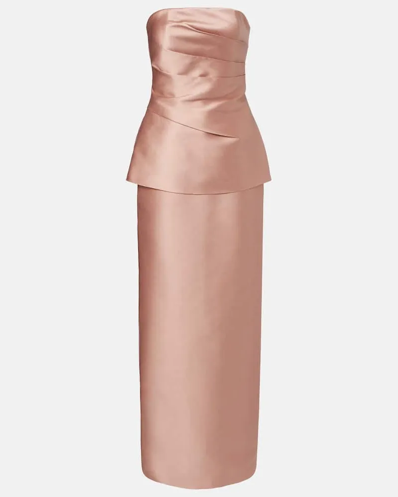 Solace London Robe Lucille aus Satin Rosa