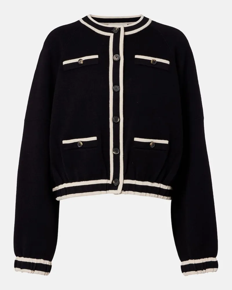 Tory Burch Jacke aus einem Wollgemisch Schwarz