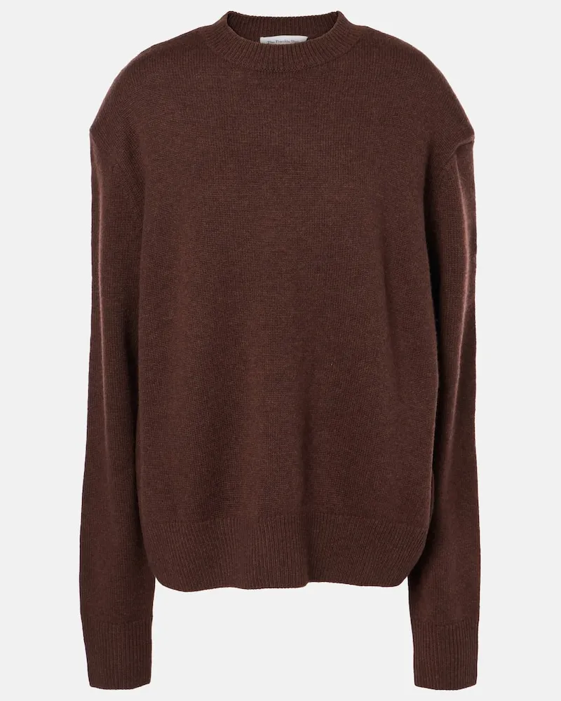 FRANKIE Shop Pullover Rafaela aus Wolle und Kaschmir Braun