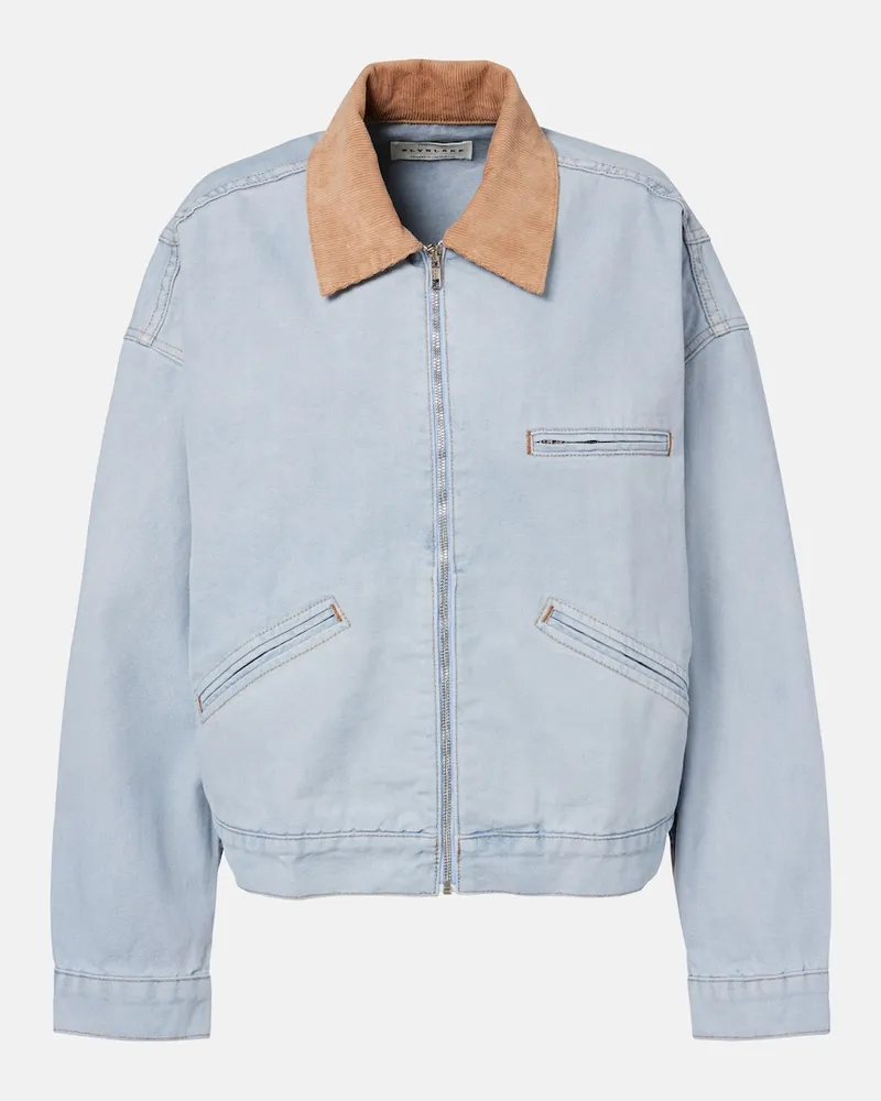 SLVRLAKE Jeansjacke Camden mit Cord Blau