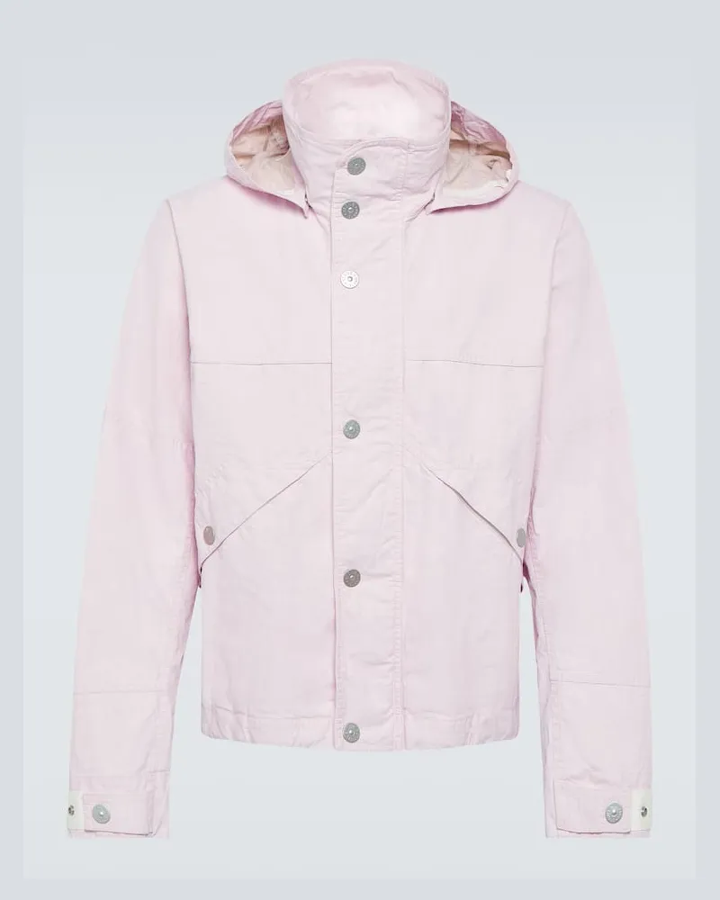 Stone Island Jacke Marina aus Leinen Rosa